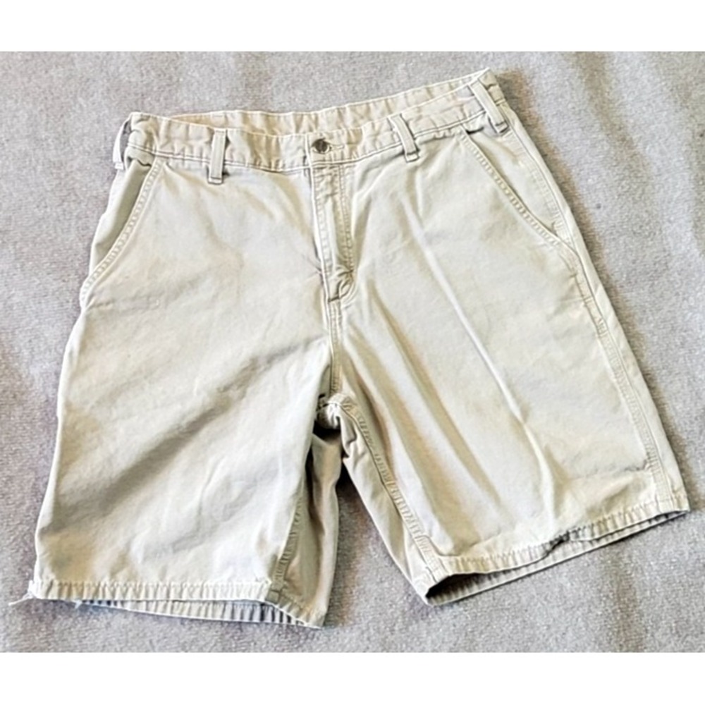 Carhartt B203 GKH Shorts Mens 34 workwear khaki 9" inseam Relaxed Fit utility
